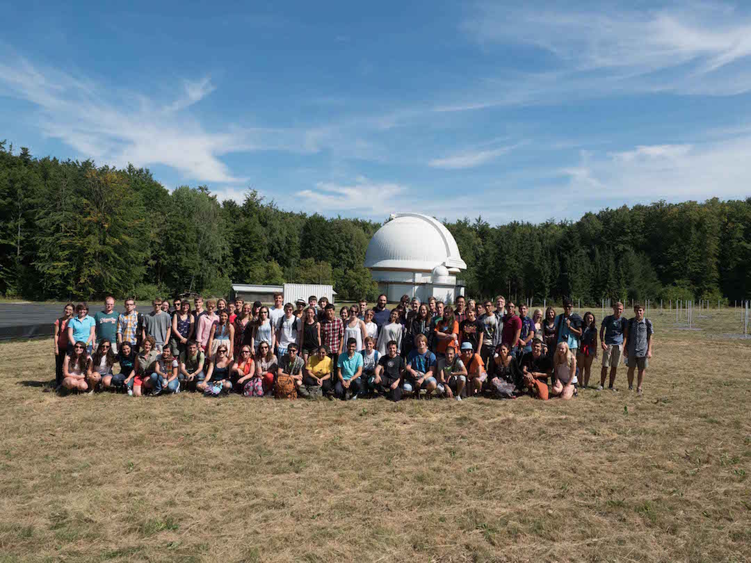 Participants visiting an observatory in 2015